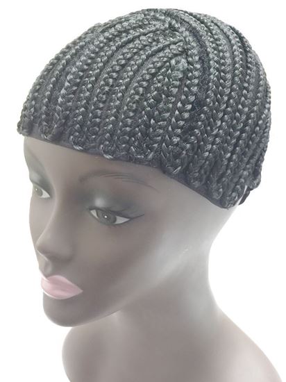 QFitt Cornrow Cap Horseshoe Black #5025