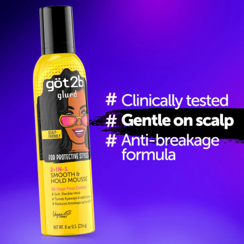 Got2B Glued 2-in-1 Smooth & Hold Hair Mousse 8oz.