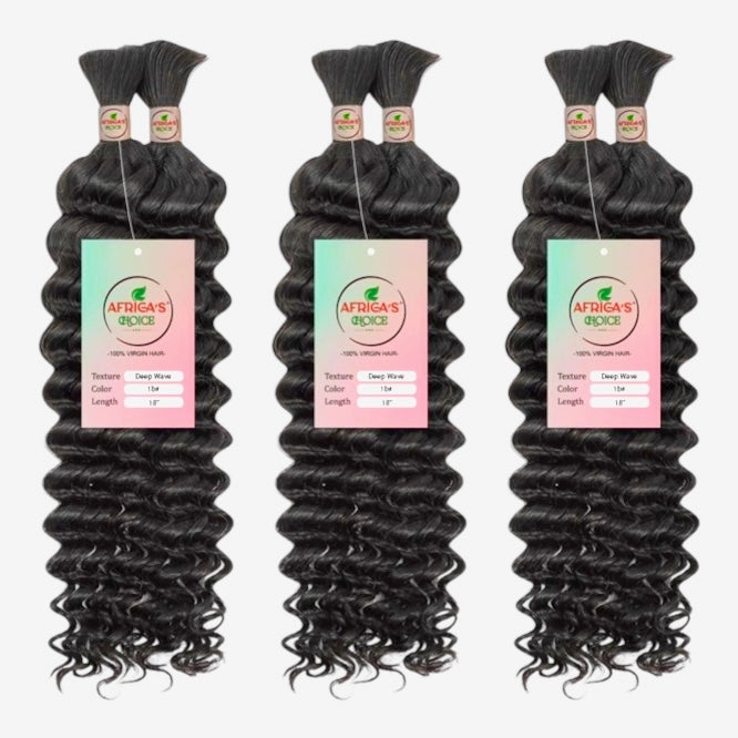 Africa’s Choice 100% Virgin Burmese Deep Wave Human Hair Bulk