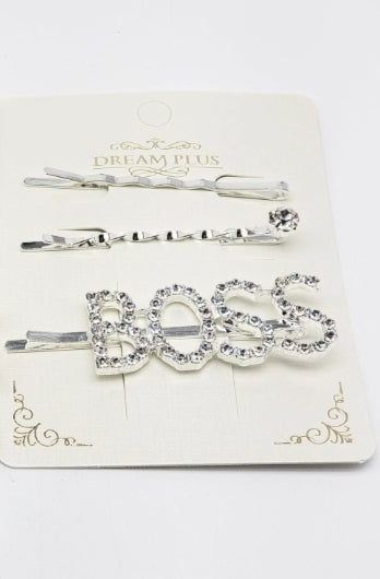 DREAM PLUS GOLD AND SILVER BOSS HAIR PINS