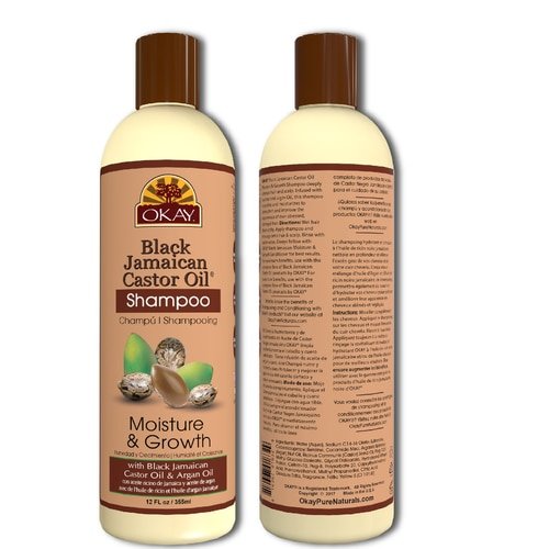 OKAY BLACK JAMAICAN CASTOR OIL SHAMPOO, 12OZ
