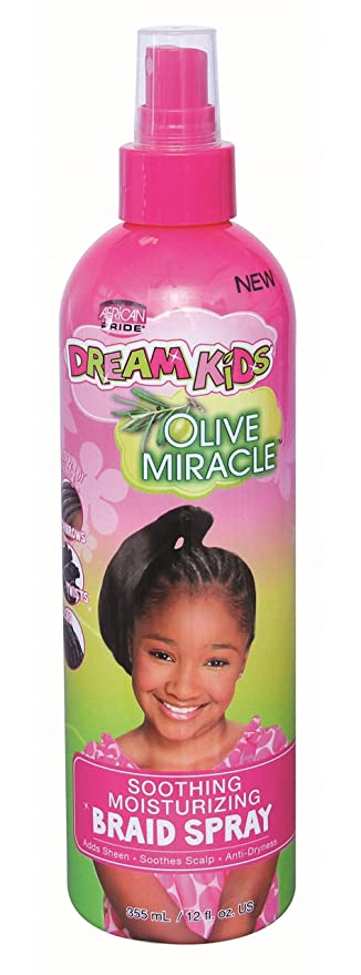 African Pride Dream Kids Olive Miracle Soothing Moisturizing Braid Spray 12 oz.