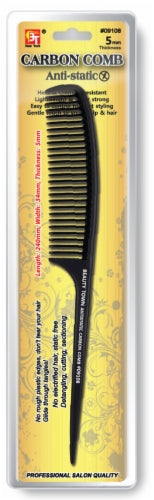 WIDE TEETH TAIL COMB -HEAT& CHEMICAL RESISTANT ANTISTATIC CARBON COMB