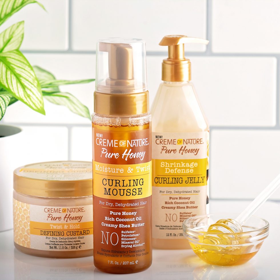 CREME OF NATURE PURE HONEY TWIST & HOLD DEFINING CUSTARD 11.5 OZ.