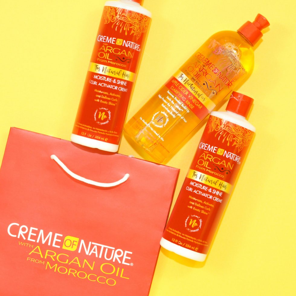 CREME OF NATURE ARGAN OIL FOR NATURAL HAIR MOISTURE & SHINE CURL ACTIVATOR CREME 12 OZ.