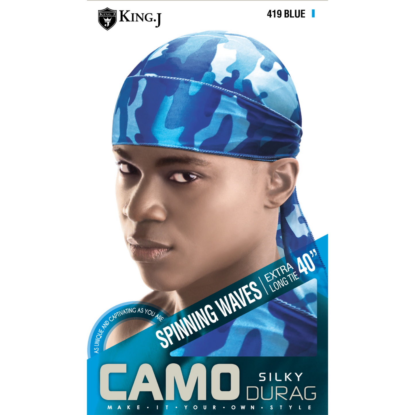 KING.J SILKY CAMO DU-RAG