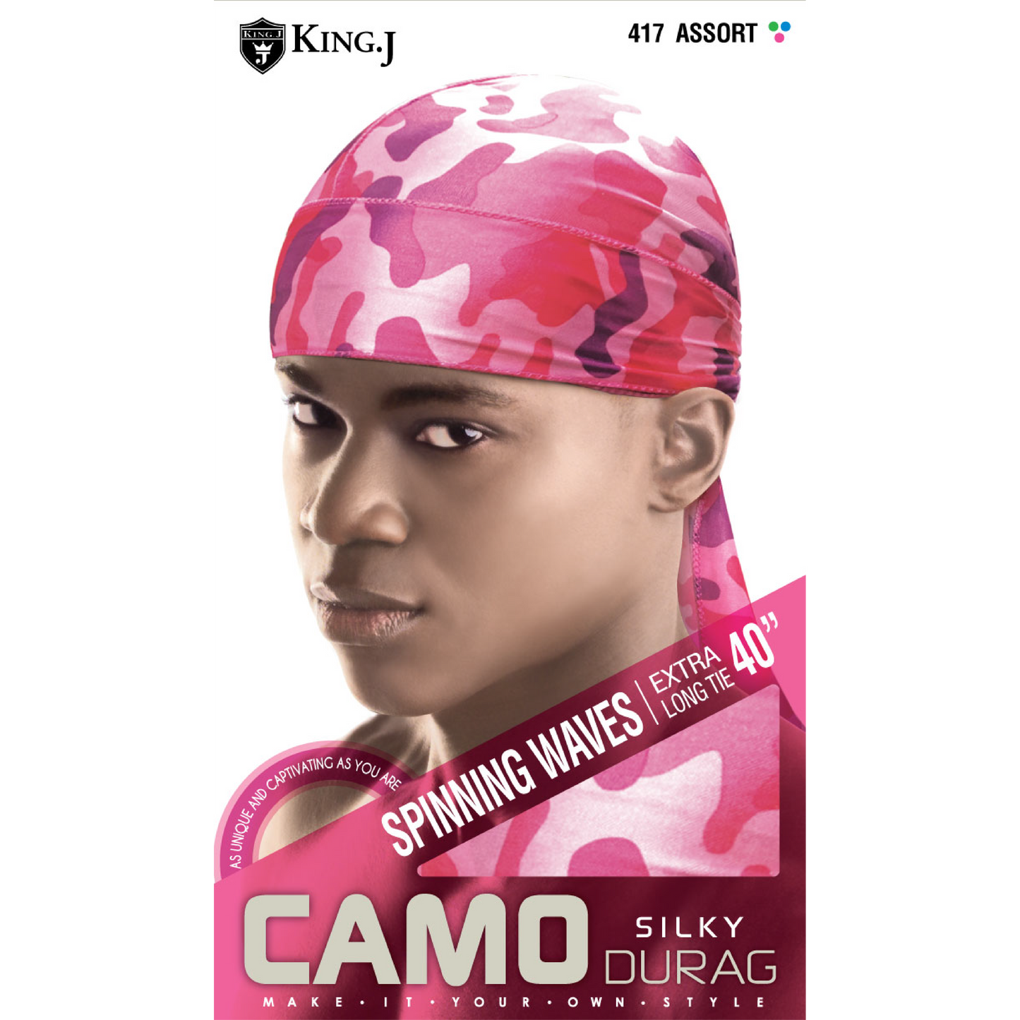 KING.J SILKY CAMO DU-RAG