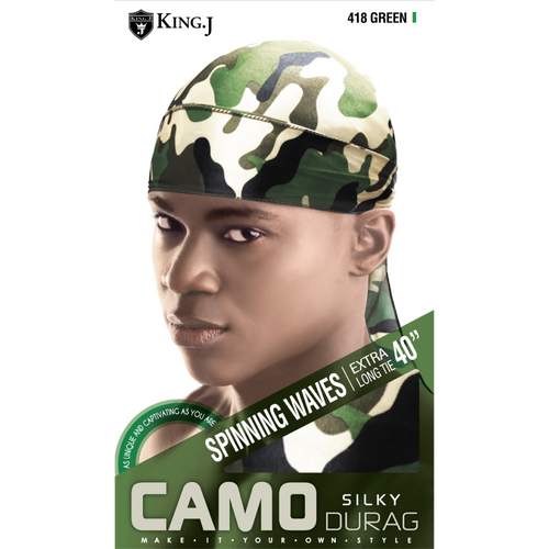KING.J SILKY CAMO DU-RAG