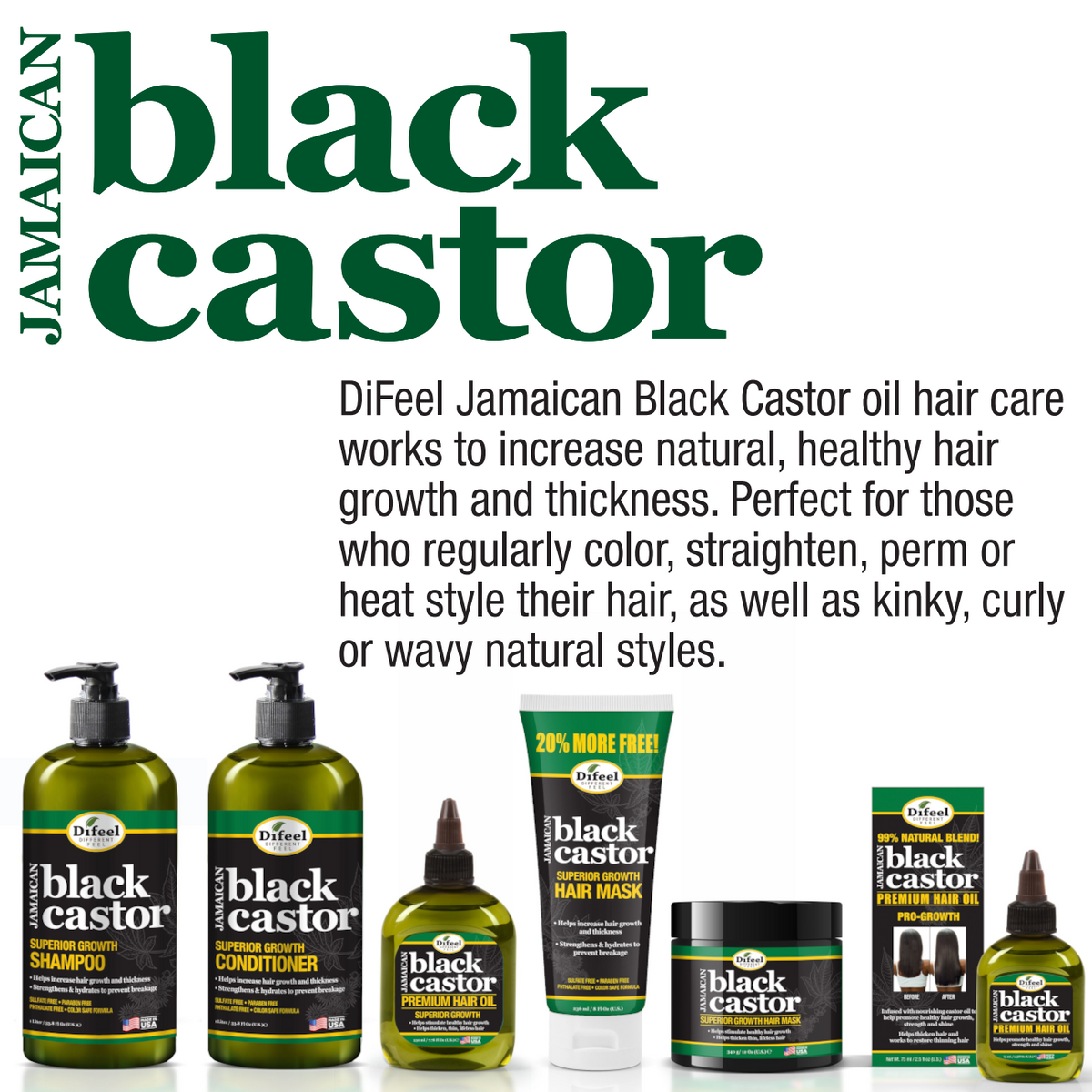 DIFEEL SUPERIOR GROWTH JAMAICAN BLACK CASTOR ROOT STIMULATOR 2.5 OZ.