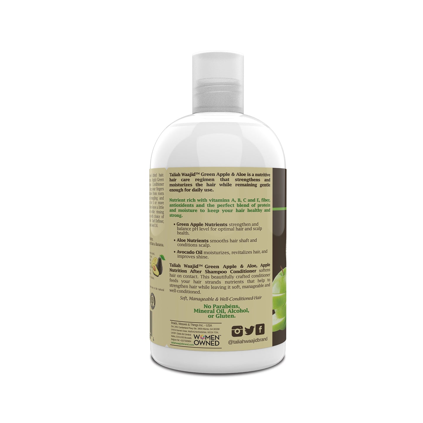 TALIAH WAAJID GREEN APPLE & ALOE AFTER SHAMPOO CONDITIONER 12 OZ.