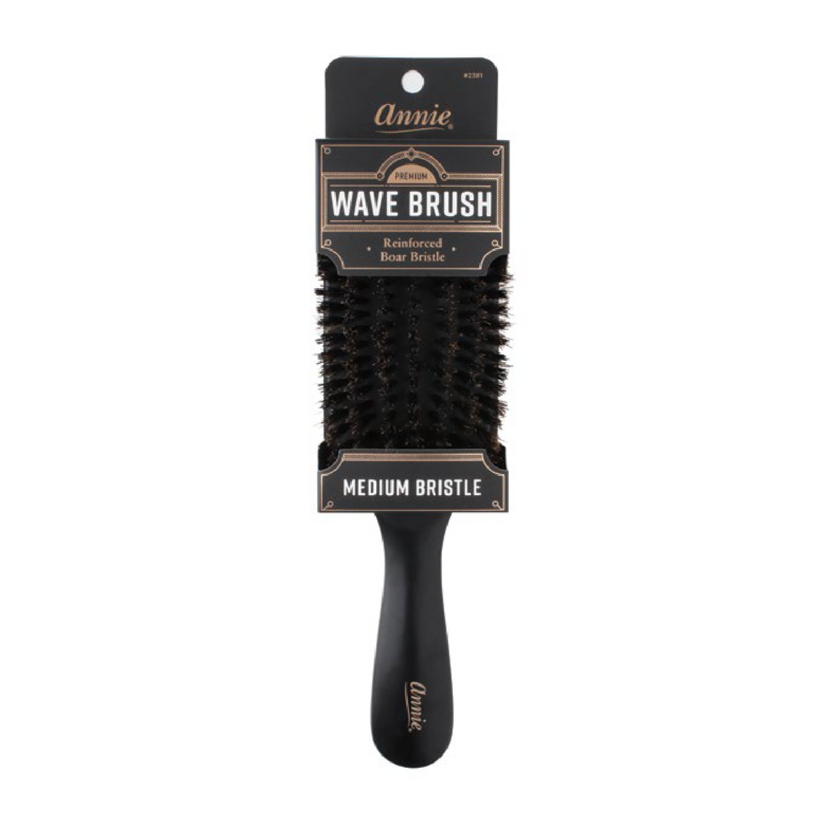 ANNIE PREMIUM MEDIUM WAVE BRUSH - BLACK MATTE