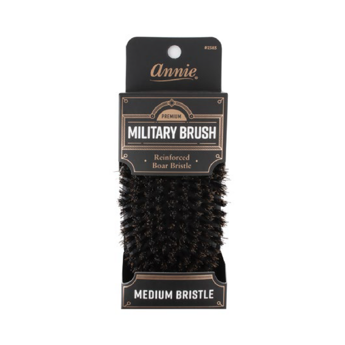 ANNIE PREMIUM MEDIUM MILITARY BRUSH - BLACK MATTE