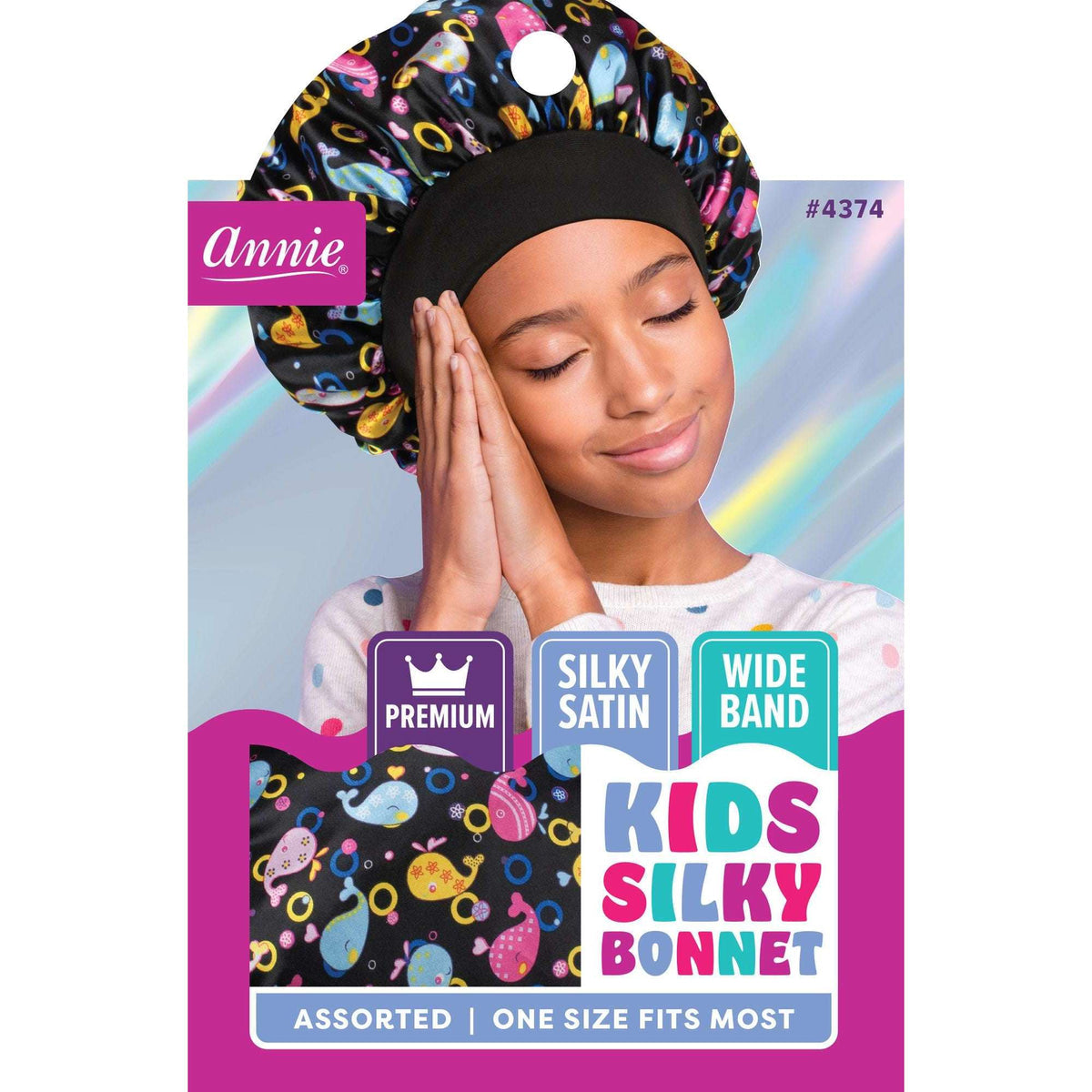 ANNIE PREMIUM KIDS SILKY WIDE EDGE BONNET DUAL LAYER ASSORT