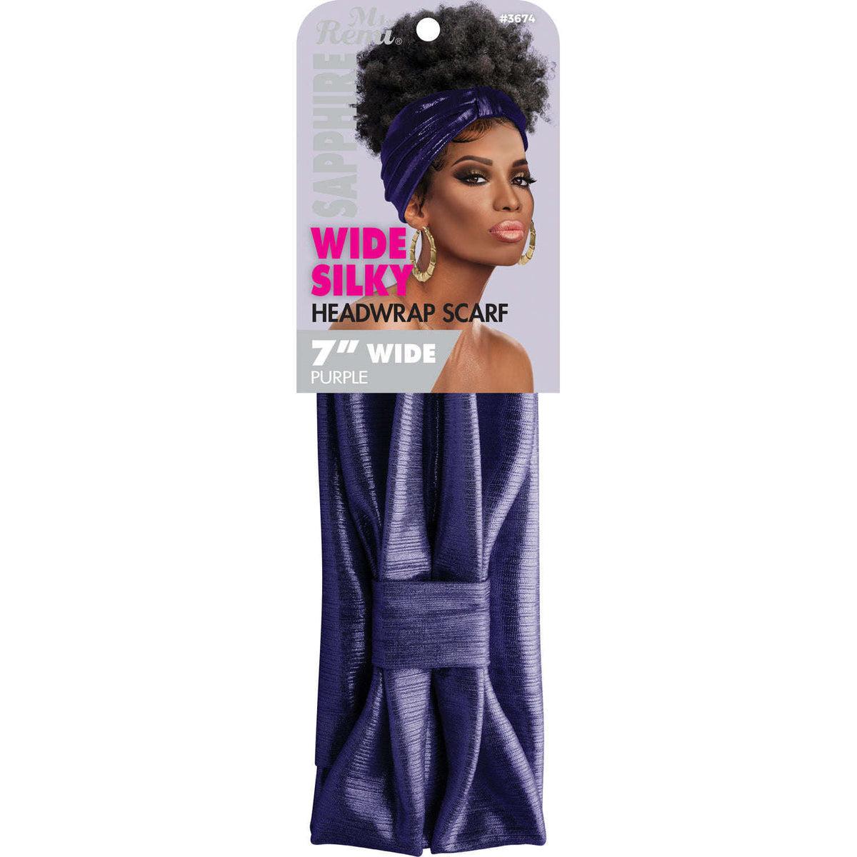 MS. REMI SAPPHIRE WIDE STRETCHY HEADWRAP SCARF