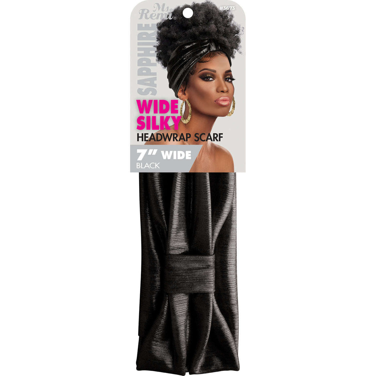 MS. REMI SAPPHIRE WIDE STRETCHY HEADWRAP SCARF