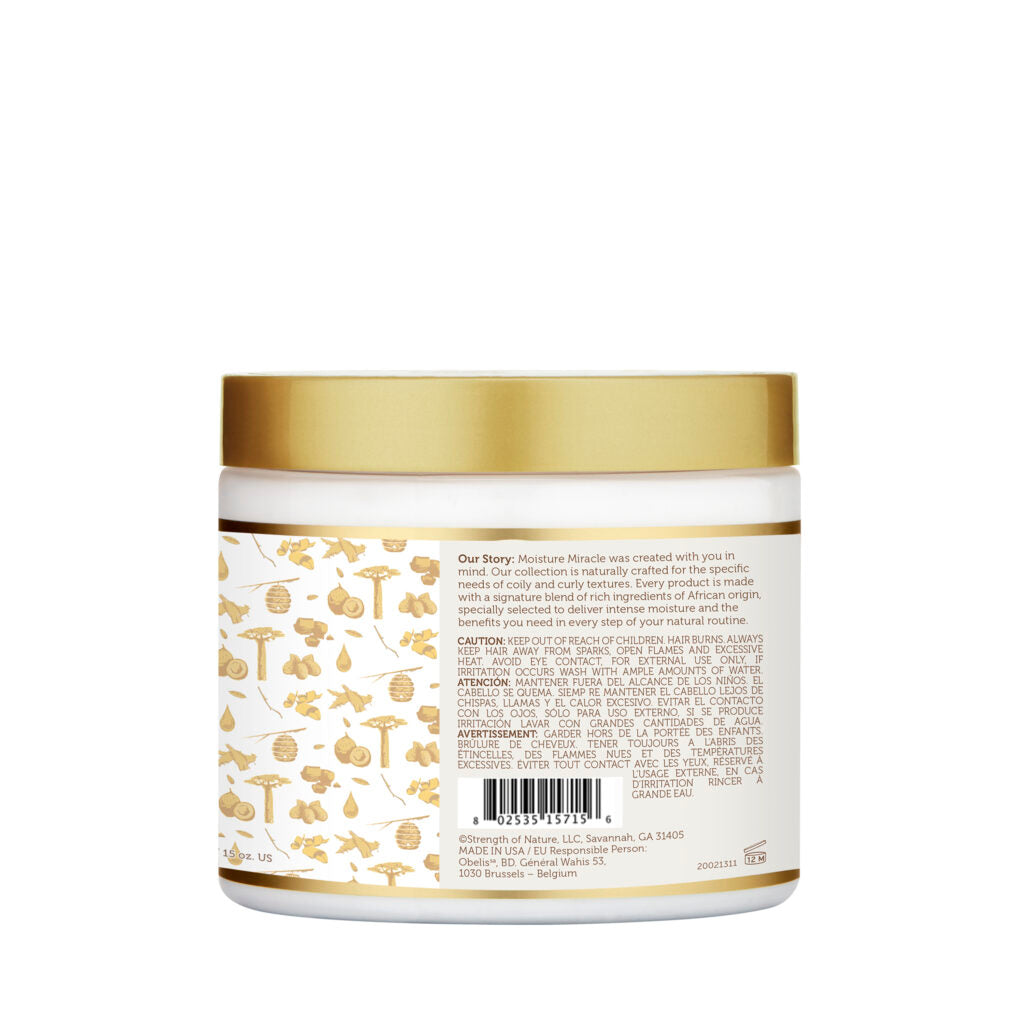 AFRICAN PRIDE MOISTURE MIRACLE COCONUT OIL & BAOBAB OIL LEAVE-IN CREAM, 15 OZ.