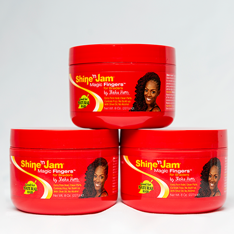 SHINE 'N JAM MAGIC FINGERS FOR BRAIDERS BULK (6 JARS)
