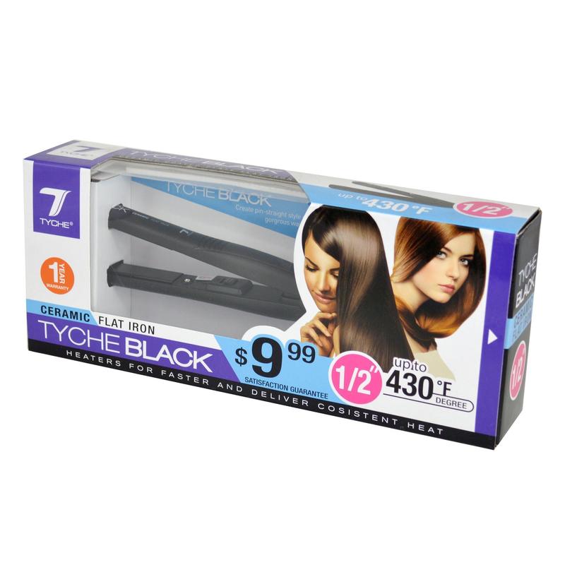 TYCHE 0.5 BLACK CERAMIC FLAT IRON #TB05