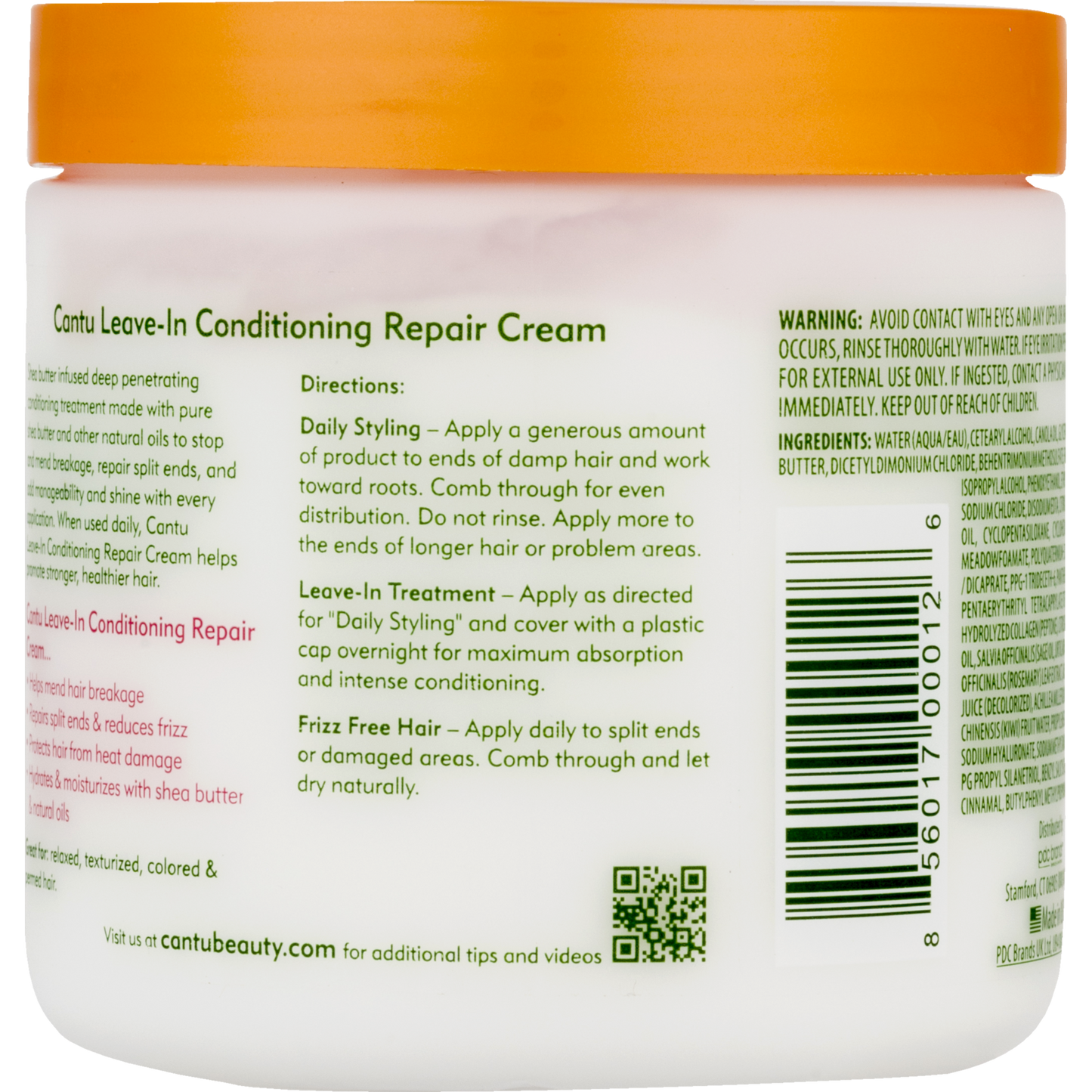 CANTU SHEA BUTTER LEAVE-IN CONDITIONING REPAIR CREAM 16OZ