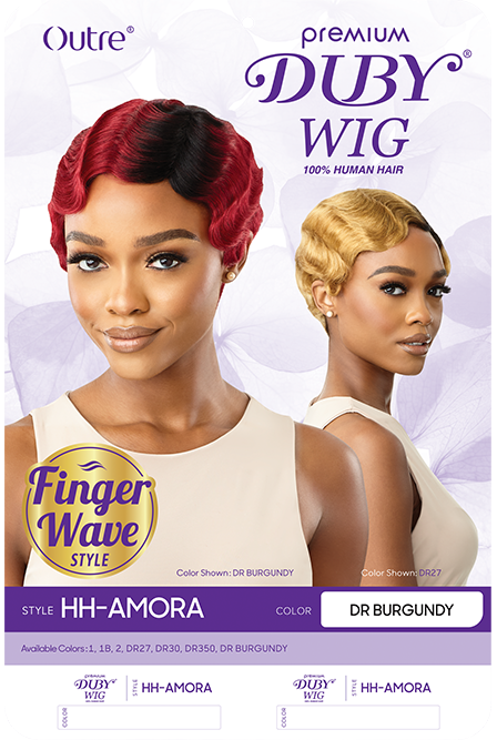 100% HUMAN HAIR FINGER WAVE FULL WIG - AMORA