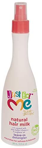 JUST FOR ME NATURAL HAIR MILK LEAVE-IN DETANGLER 10 FL.OZ.