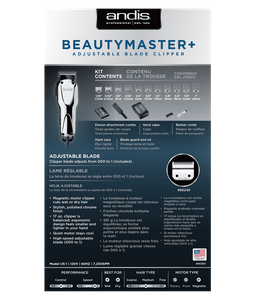 ANDIS BEAUTY MASTER US-1 + ADJUSTABLE BLADE CLIPPER (CHROME) #66360