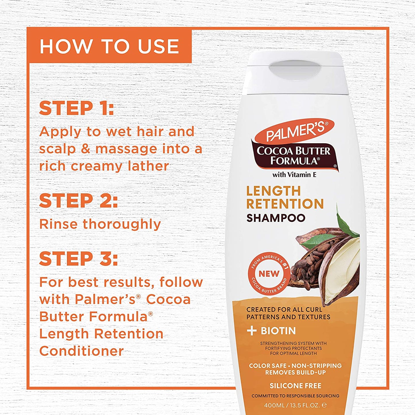 PALMER’S LENGTH RETENTION SHAMPOO + BIOTIN 13.5 FL.OZ