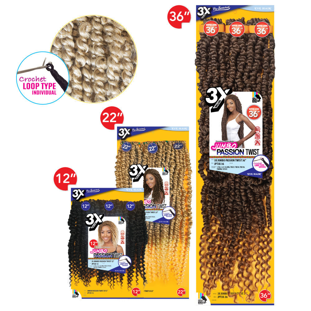Eve Hair 3X Jumbo Passion Twist
