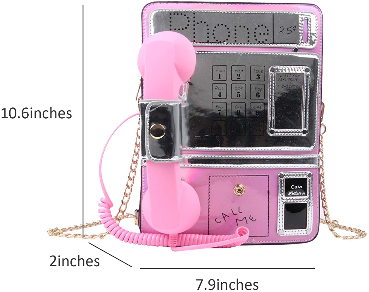 RETRO TELEPHONE SHAPED CROSSBODY BAG