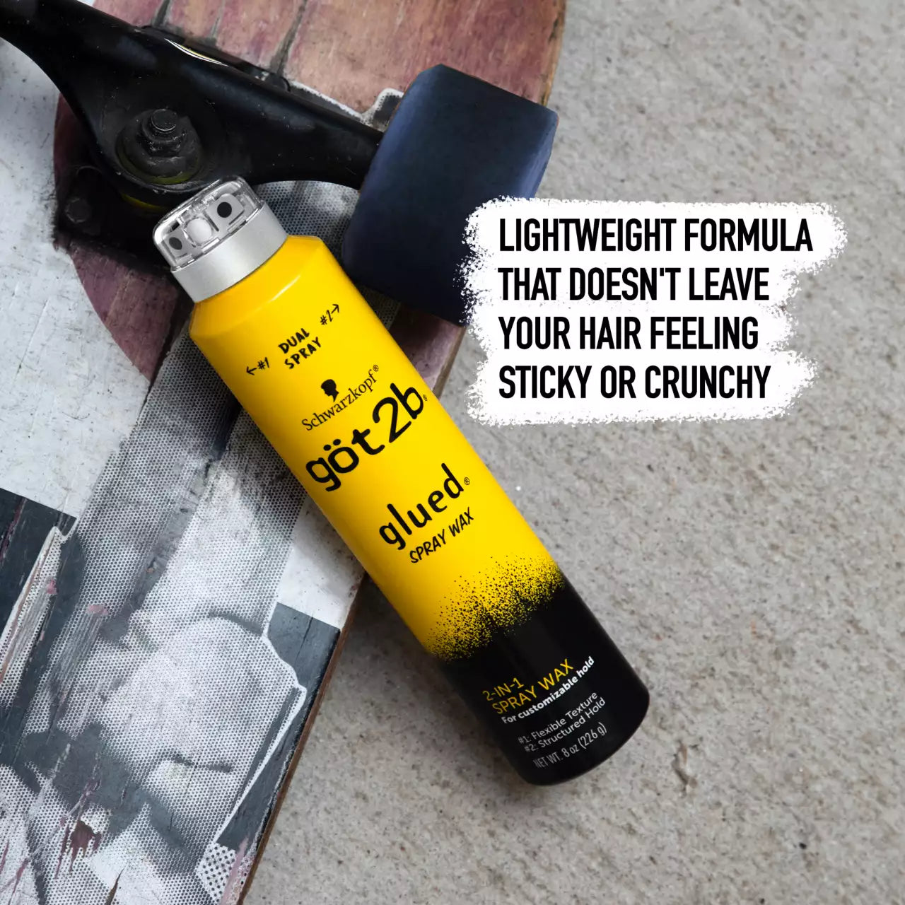 GOT2B 2-IN-1 GLUED SPRAY WAX 8 OZ.