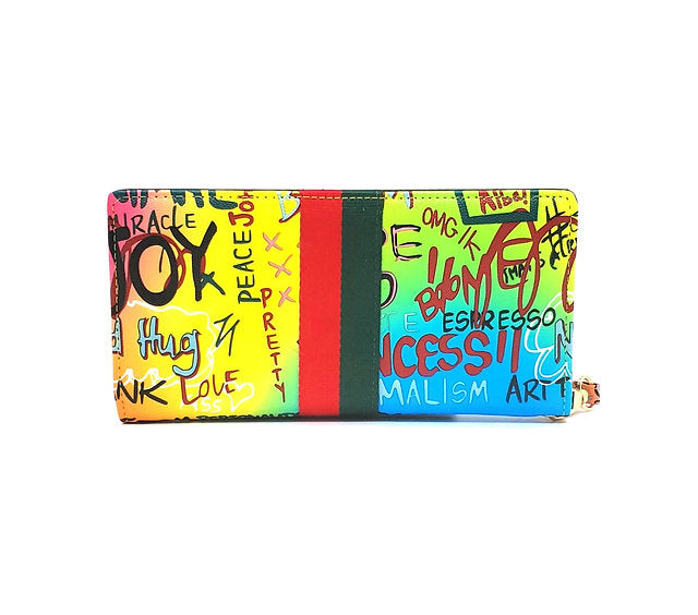 GRAFFITI BUMBLE BEE WALLET/ WRISTLET