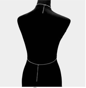 BACKLESS TOP MESH STONE CHAIN- BODY JEWELRY