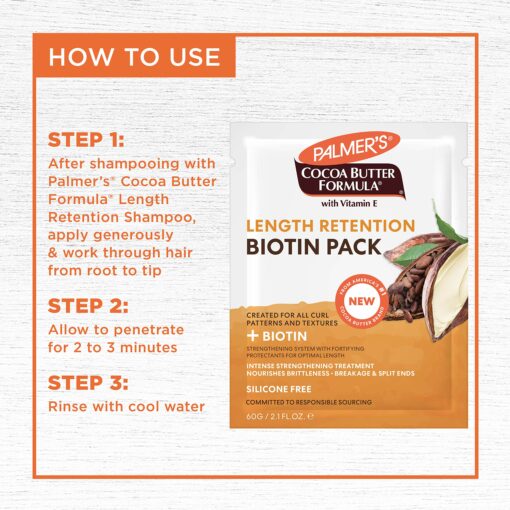 PALMERS’S COCOA BUTTER FORMULA LENGTH RETENTION + BIOTIN PACK 2.1 FL.OZ.