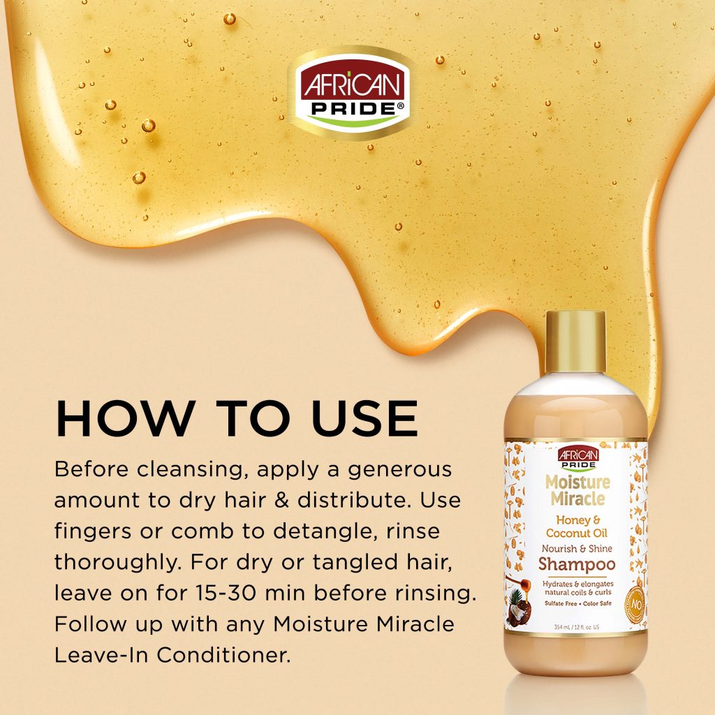 AFRICAN PRIDE MOISTURE MIRACLE HONEY, CHOCOLATE & COCONUT OIL CONDITIONER, 12OZ.