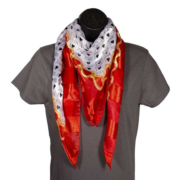 I LOVE JESUS SATIN SCARF
