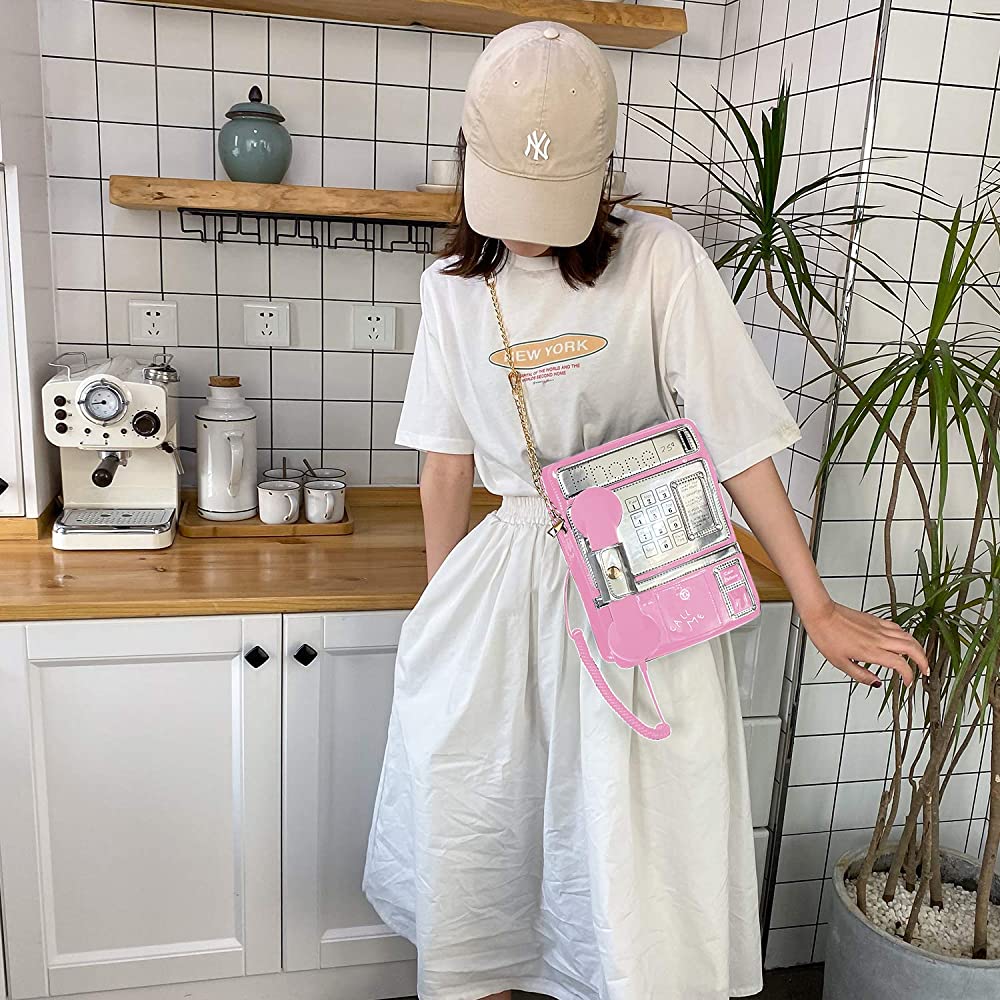 RETRO TELEPHONE SHAPED CROSSBODY BAG