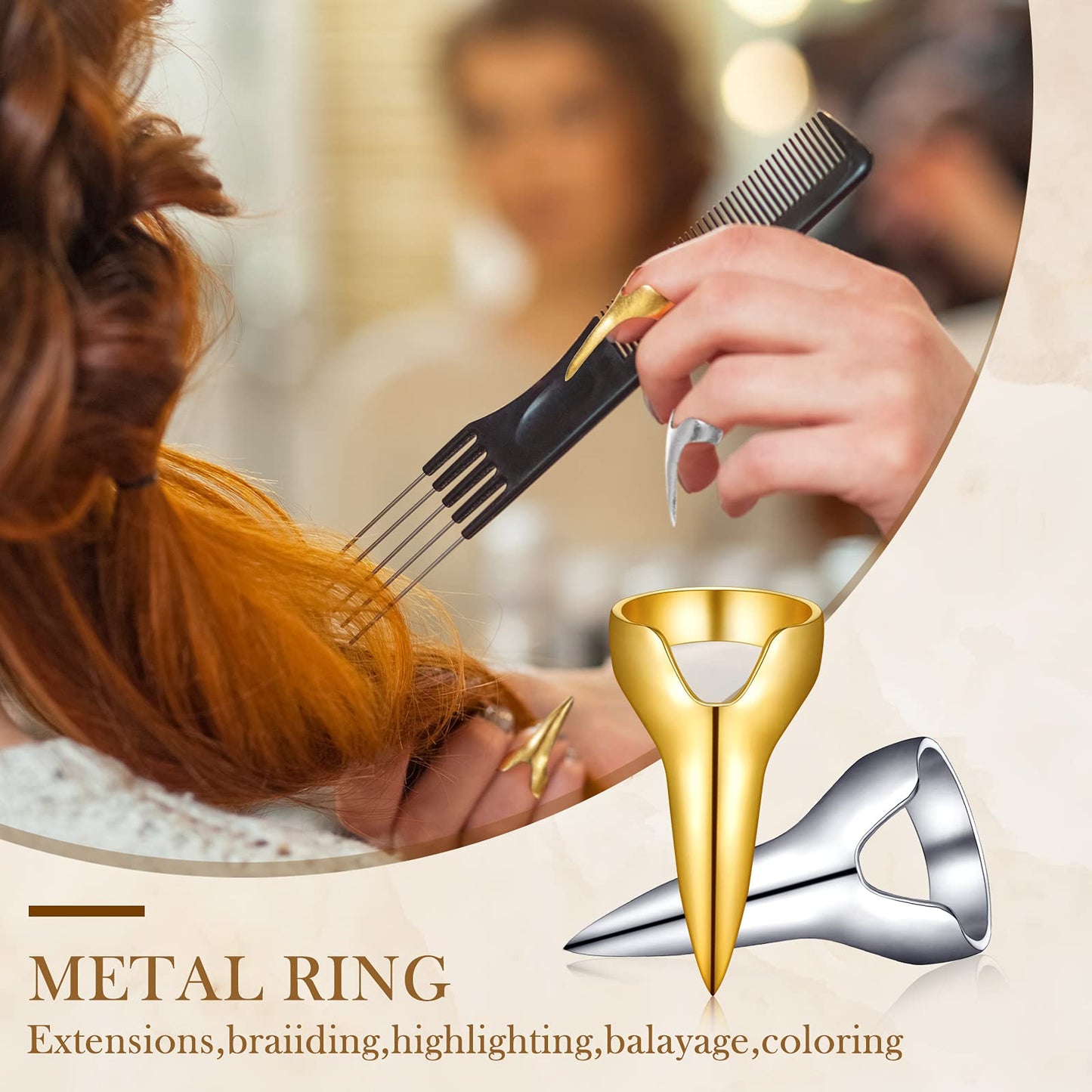 AB HAIR SECTIONING RING (2 HYPO-ALLERGENIC RINGS)