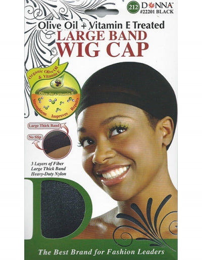 DONNA OLIVE OIL + VITAMIN E TREATED LARGE BAND WIG CAP