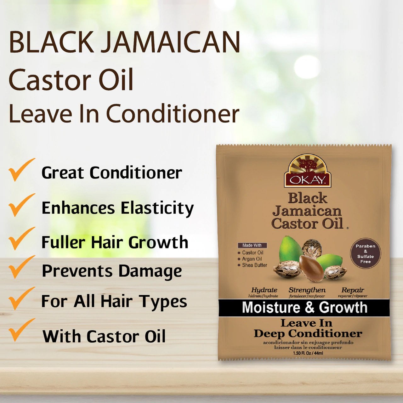 OKAY BLACK JAMAICAN LEAVE IN CONDITIONER 1.5OZ