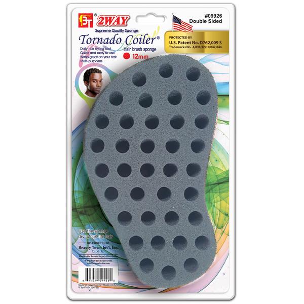 BEAUTY TOWN TORNADO COILER HAIR SPONGE 2 WAY DOUBLE SIDED 12MM