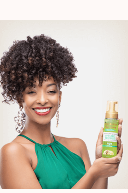 CREME OF NATURE PURE HONEY HAIR FOOD SMOOTHING & FRIZZ CONTROL STYLING MOUSSE 7 OZ.