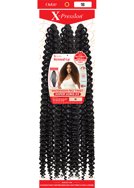 X-PRESSION TWISTED UP WATERWAVE FRO TWIST SUPER LONG 3X
