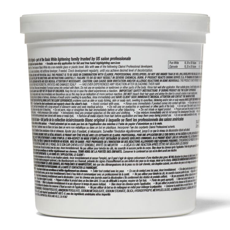 BASIC WHITE POWDER LIGHTENER 16 OZ.