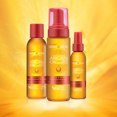 CRÈME OF NATURE ARGAN OIL HEAT PROTECTOR SMOOTH & SHINE POLISH 4 OZ.