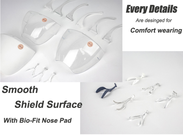 PROTECTIVE ANTI FOG FASHION SUNGLASSES & FACE SHIELD