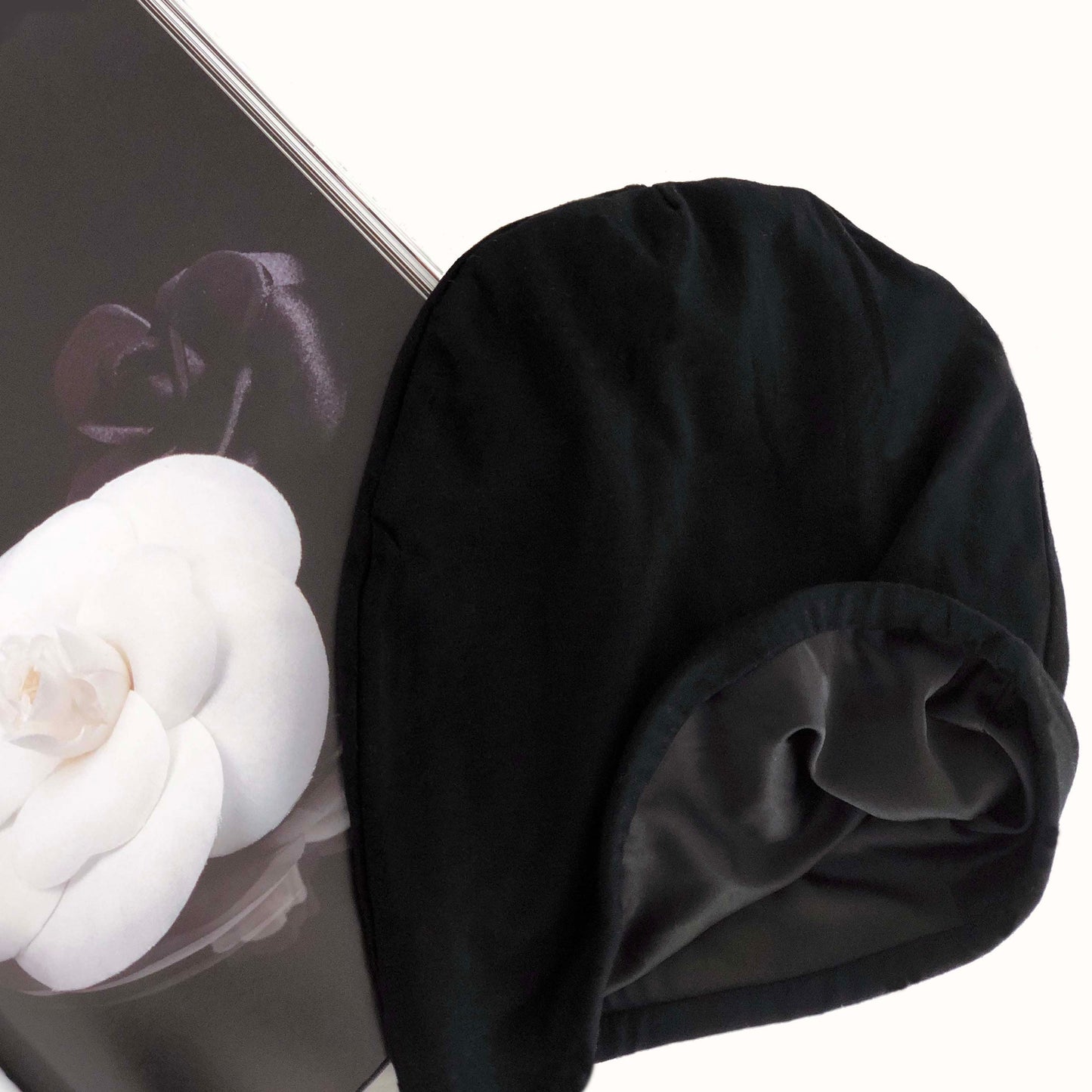 ADAMA BLACK EXTRA LONG 22” JERSEY BEANIE