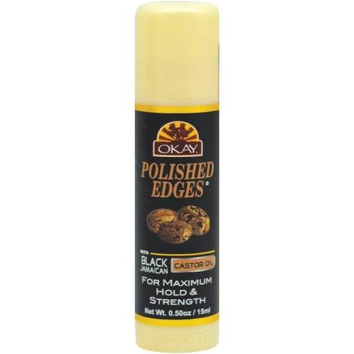 OKAY POLISHED EDGE ON THE GO WITH BLACK JAMAICAN CASTOR OIL TUBE STICK