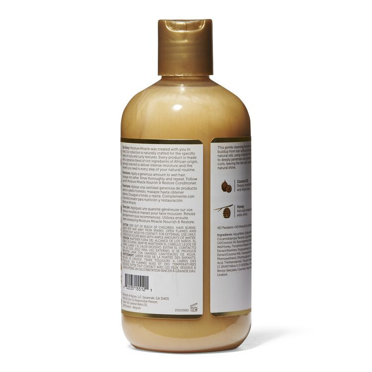 MOISTURE MIRACLE HONEY & COCONUT OIL SHAMPOO 12 FL.OZ.