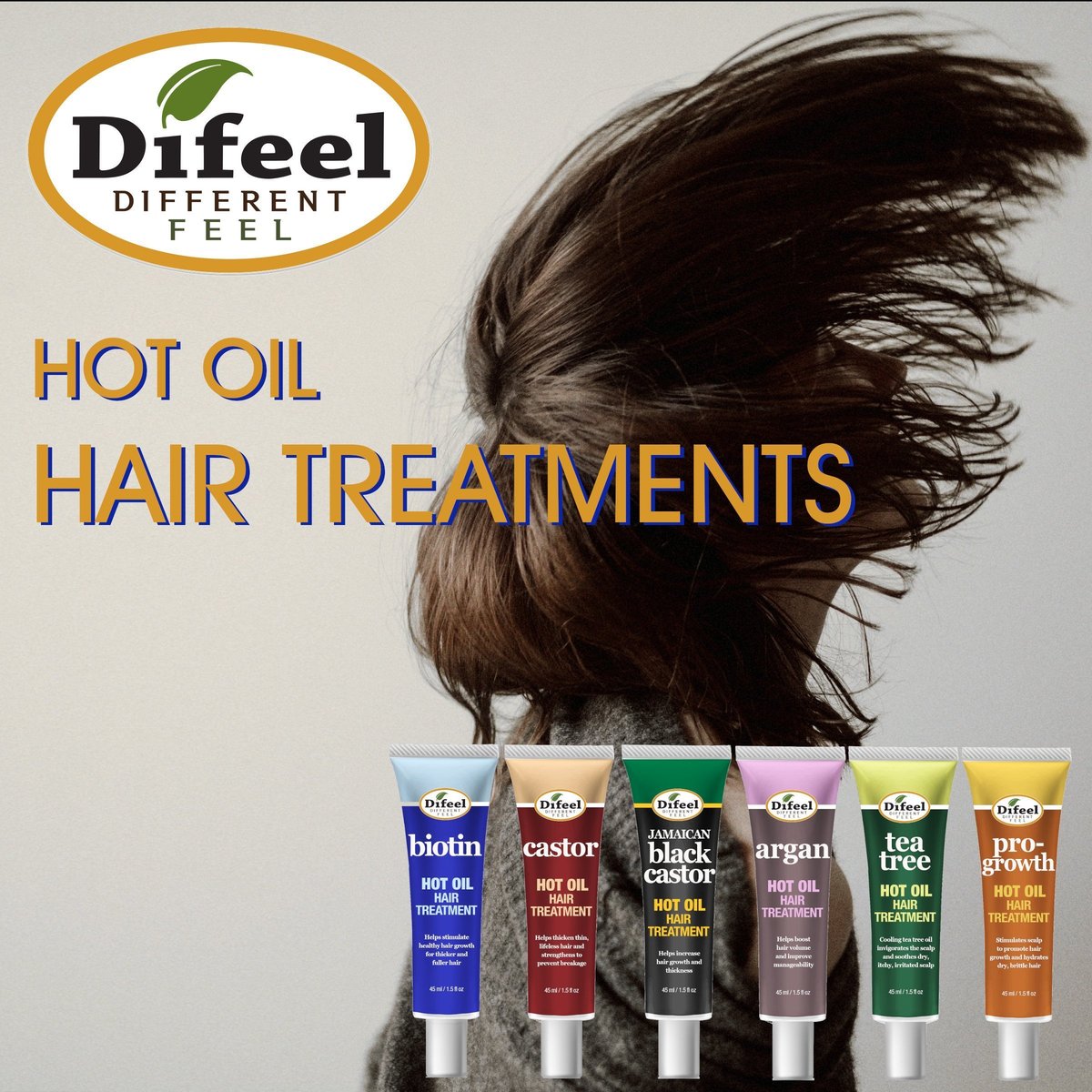 DIFEEL HOT OIL HAIR TREATMENT 1.5 OZ.