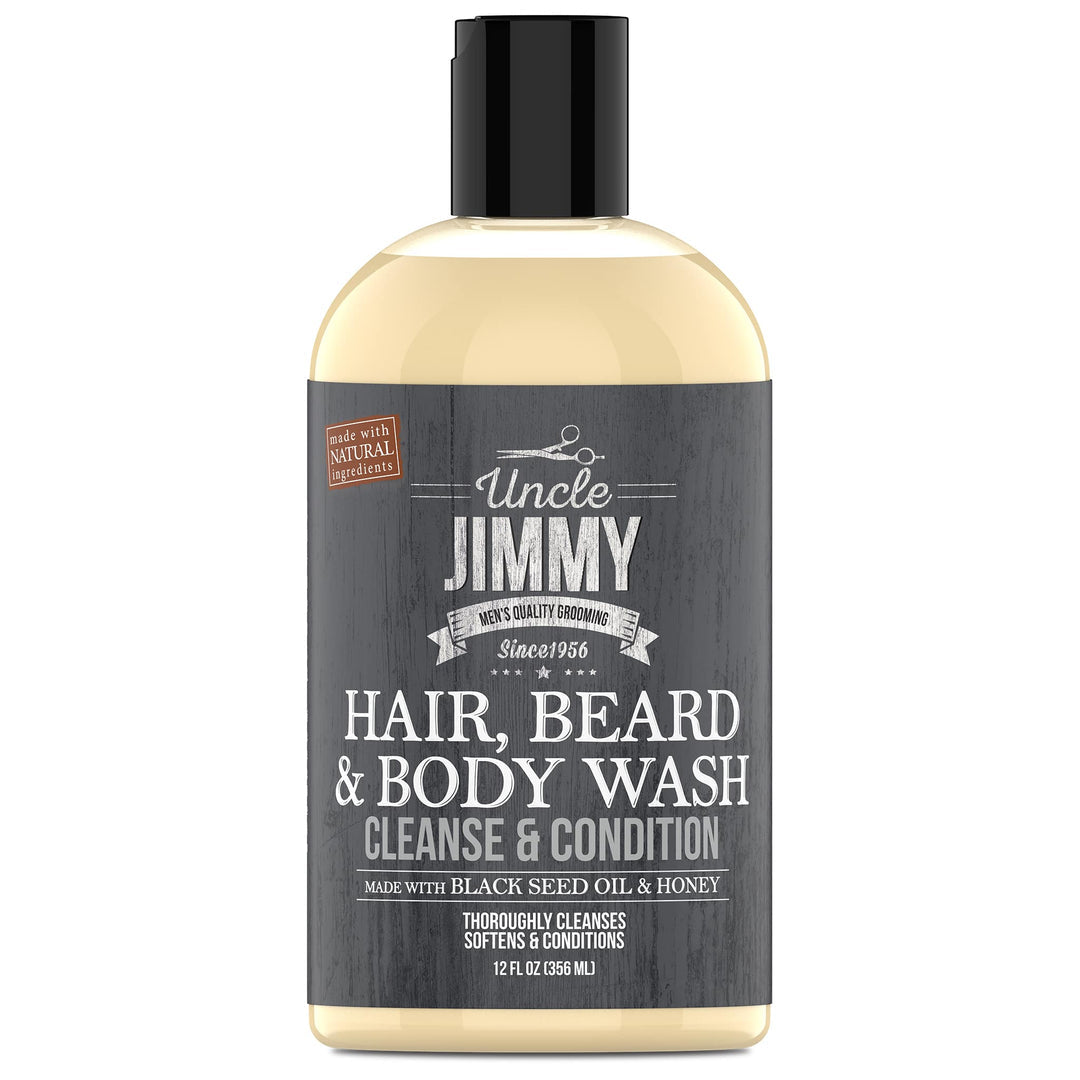 UNCLE JIMMY HAIR, BEARD & BODY WASH 12OZ.